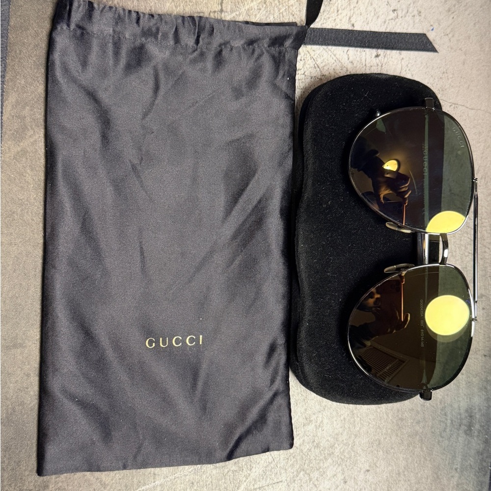 Gucci Tortoiseshell Sunglasses with Black and Cream Accents